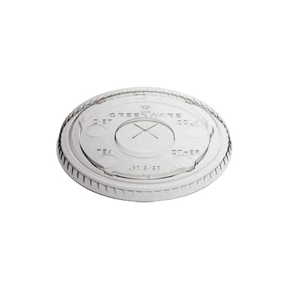 Green Century Compostable PLA Flat Lid with X Straw Slot 1000/case