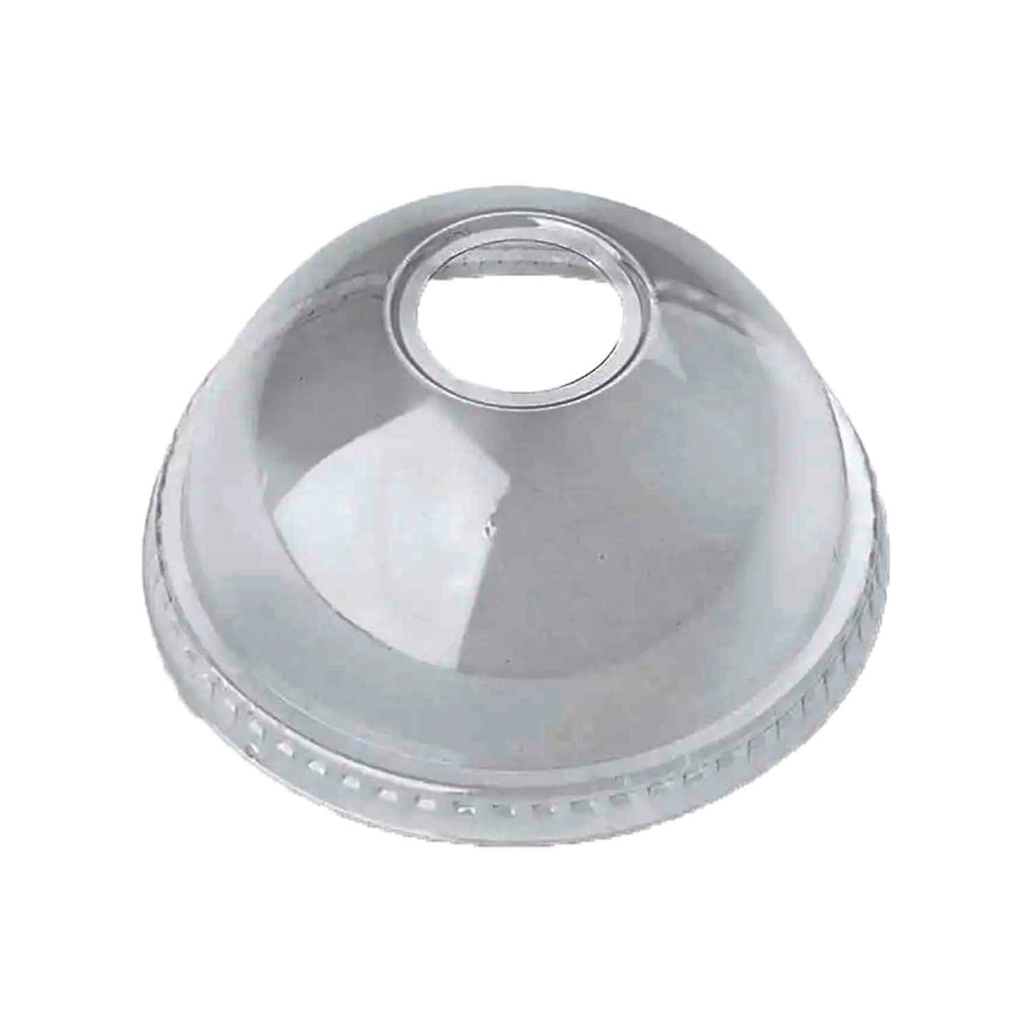 PET Dome Lid with Hole for 12-24oz Clear Cold Cups 1000/case