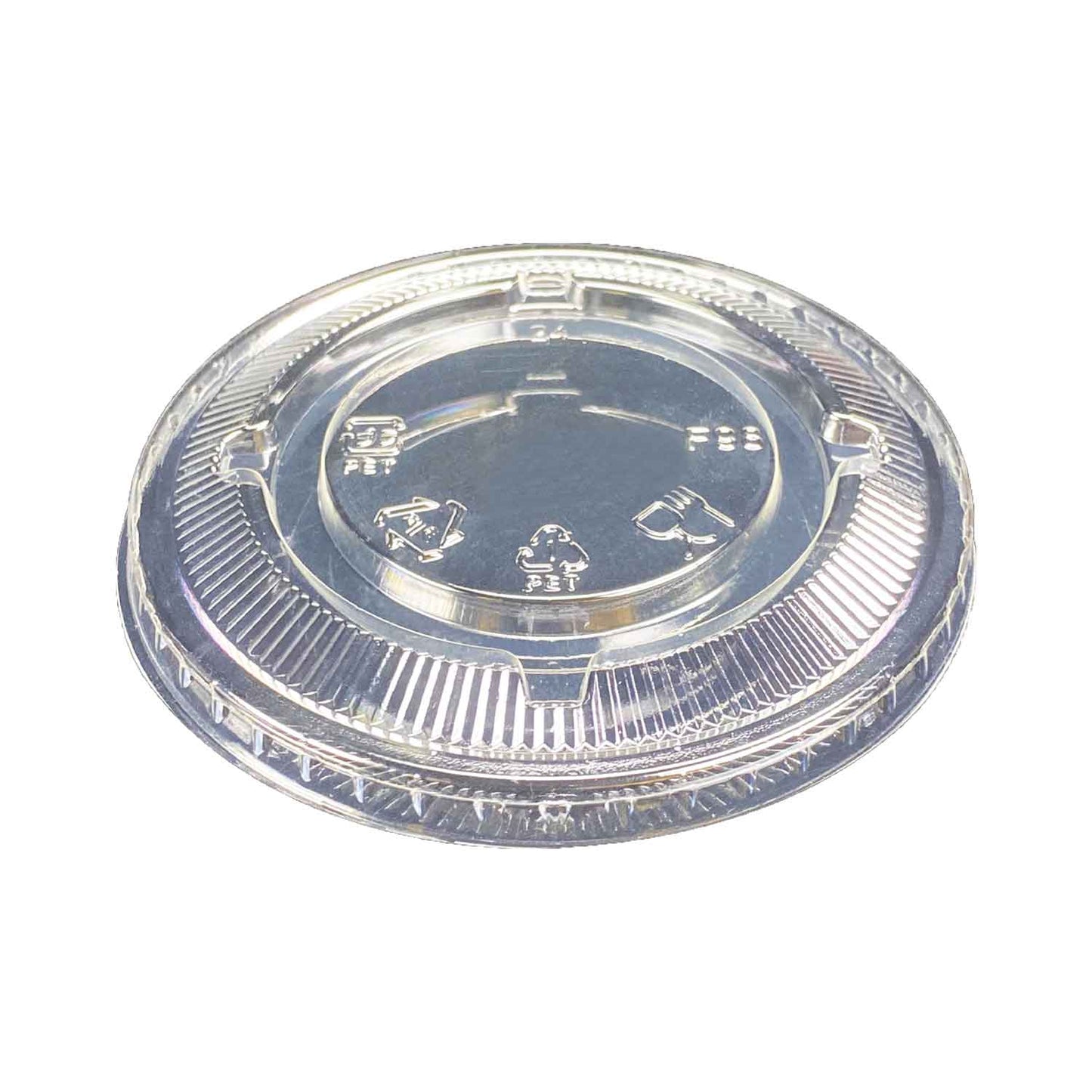 PET Flat Lid for 12-24oz with No Hole Clear Cold Cups 1000/case