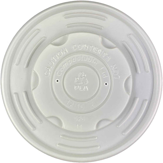 Green Century Compostable PLA 12-32oz Soup Bowl Lids 500/case