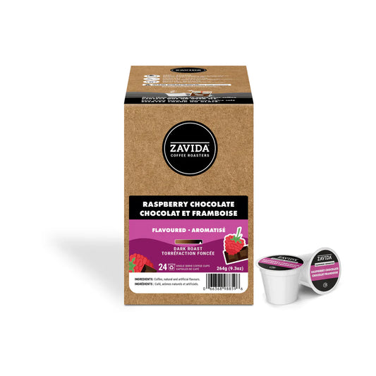 Zavida Raspberry Chocolate Pods 24/box