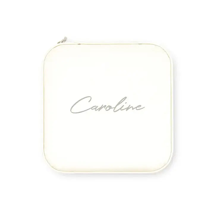 Custom White Travel Jewelry Case