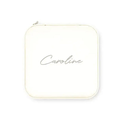 Custom White Travel Jewelry Case