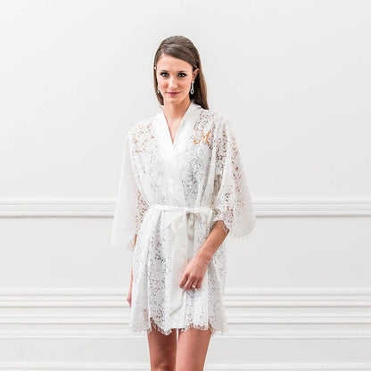 Women's Lace Bridal Wedding Robe