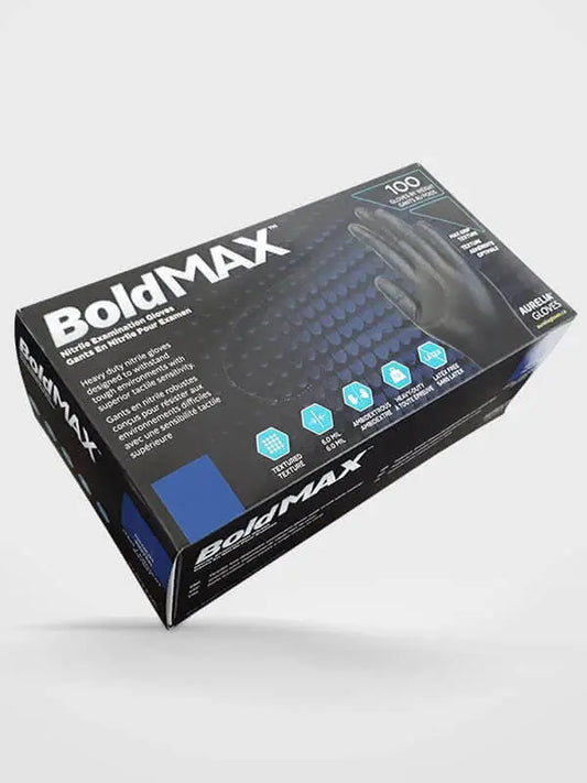 Bold Max Black 6mil Nitrile Gloves 100/box