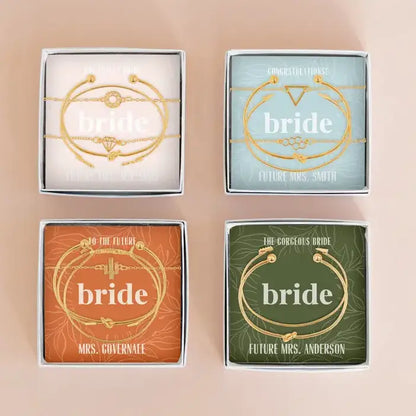 Custom Bracelets & Bangles Bridal Party Gift Set