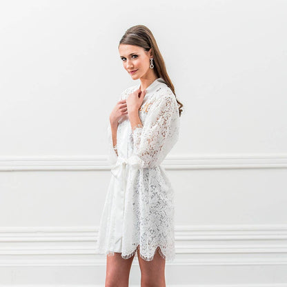 Women's Lace Bridal Wedding Robe