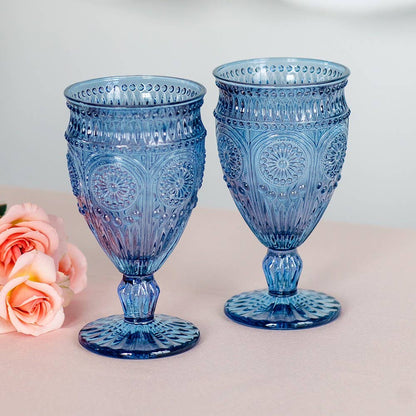 Vintage Style Pressed Glass Wine Goblet