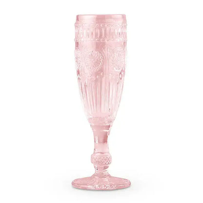 Vintage Style Pressed Glass Champagne Flute