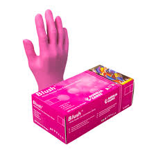 Blush Pink 2.5mil Nitrile Gloves 200/box
