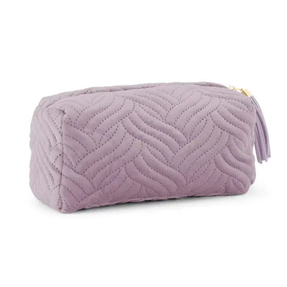 Custom Small Velvet Quilted Makeup Bag