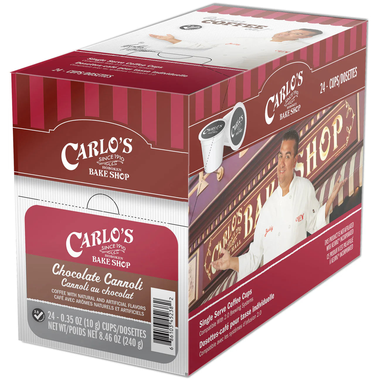 Carlo's Bake Shop Chocolate Cannoli Pods 24/box