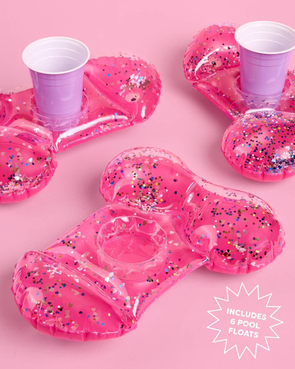 Penis Cup Holder Floats - set of 6 mini floats, Bachelorette, Naughty