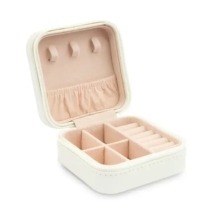 Custom White Travel Jewelry Case