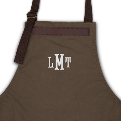 Custom Embroidered Canvas Work or Grilling Apron