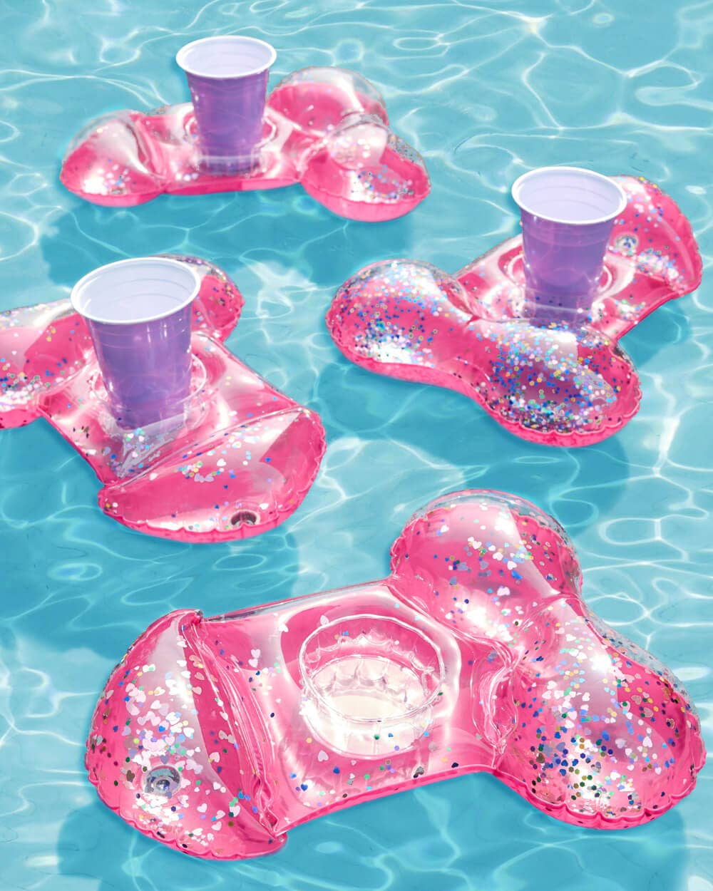 Penis Cup Holder Floats - set of 6 mini floats, Bachelorette, Naughty