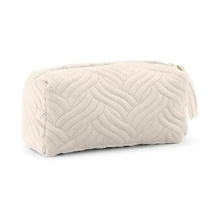 Custom Small Velvet Quilted Makeup Bag