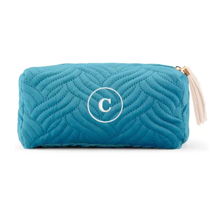 Custom Small Velvet Quilted Makeup Bag