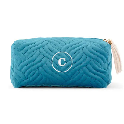 Custom Small Velvet Quilted Makeup Bag