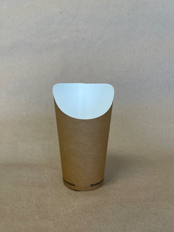 Kraft Chip Cup PLA lined 1000cs BPI