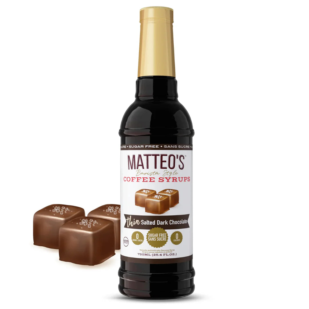 Matteo's Sugar Free Salted Dark Chocolate Syrup