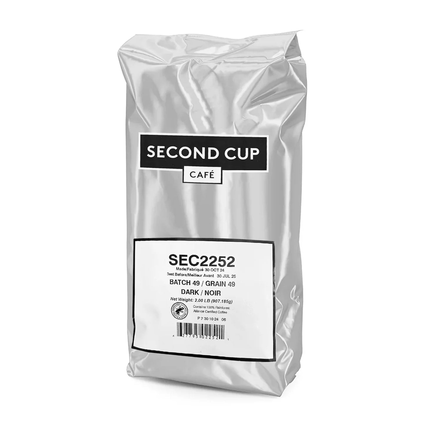 Second Cup Batch 49 Dark Whole Bean Coffee