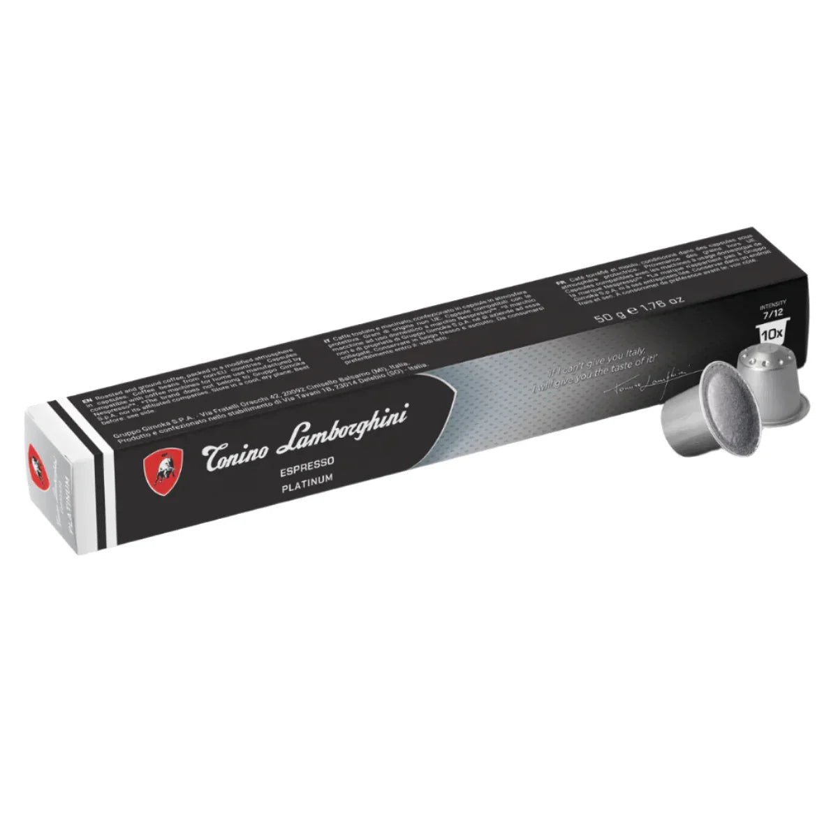 Tonino Lamborghini Platinum Blend Espresso Pods 10/box