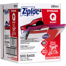 Ziploc Pro Storage Quart 500/box